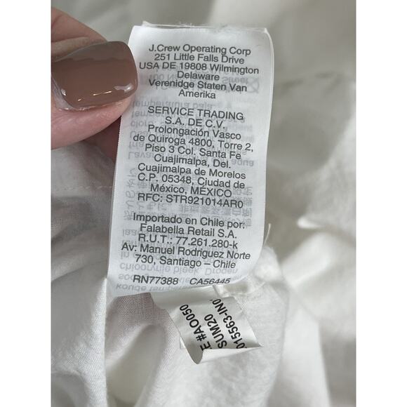 J. Crew Factory White Sun Dress Women's Size 4 Sleeveless Ruffle Colar Cotton - Picture 10 of 14